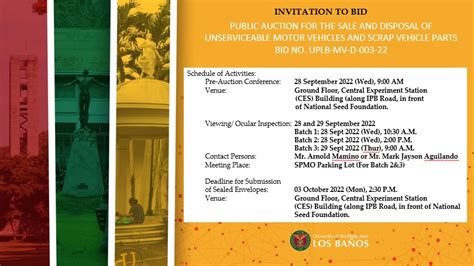 invitation to bid unserviceable scrap 2024|OFFICE OF THE VICE CHANCELLOR FOR ADMINISTRATION .